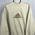 Vintage Adidas Spellout Sweatshirt in Beige - Men's Small/Women's Medium