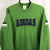 Vintage Adidas Spellout Sweatshirt in Green/Navy - Men's Small/Women's Medium