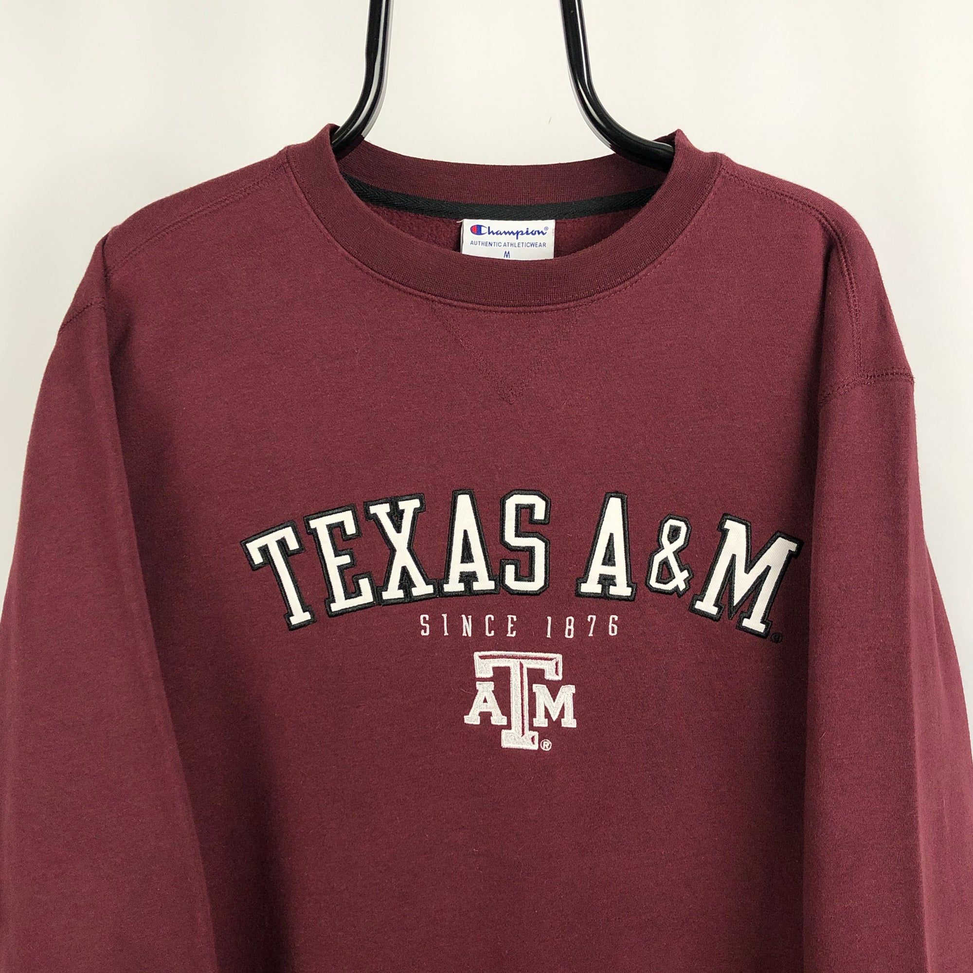Champion Texas A&M Sweatshirt in Burgundy - Men's Medium/Women's Large