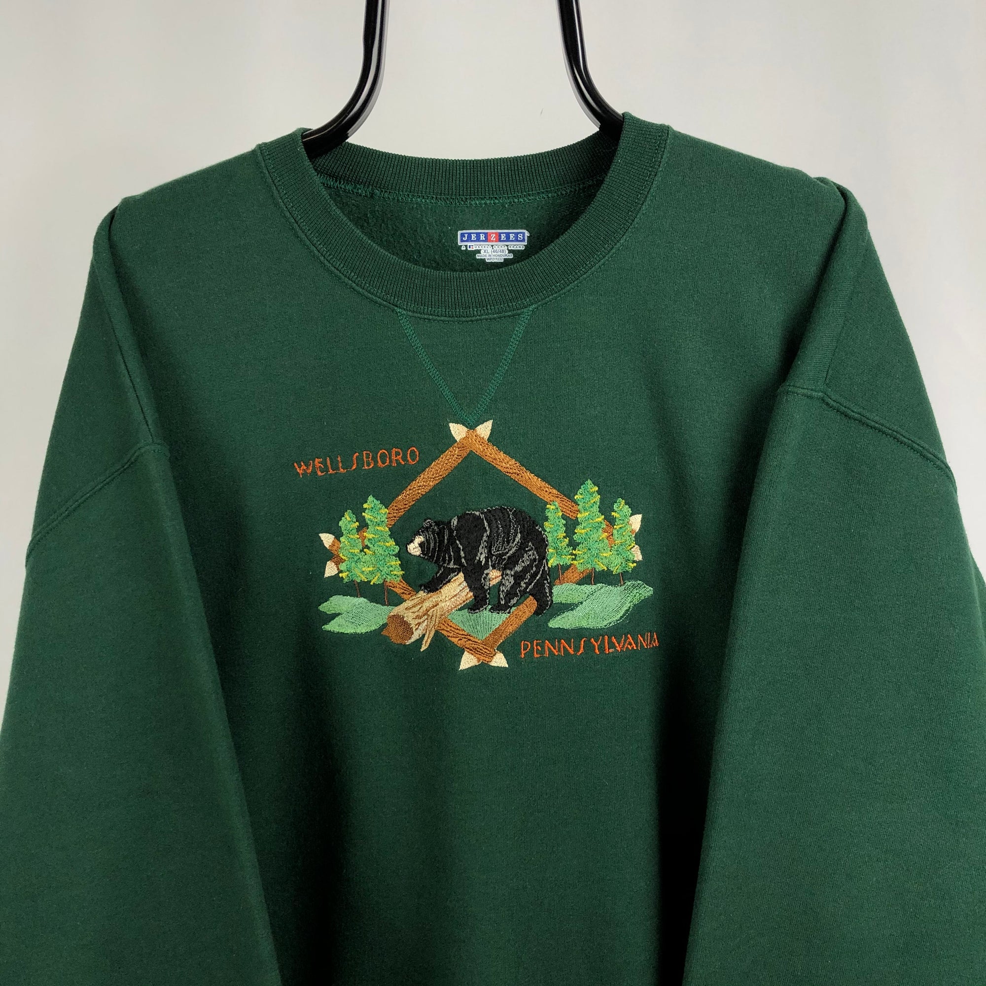 Vintage Pennsylvania Bear Sweatshirt in Green - Men's Large/Women's XL