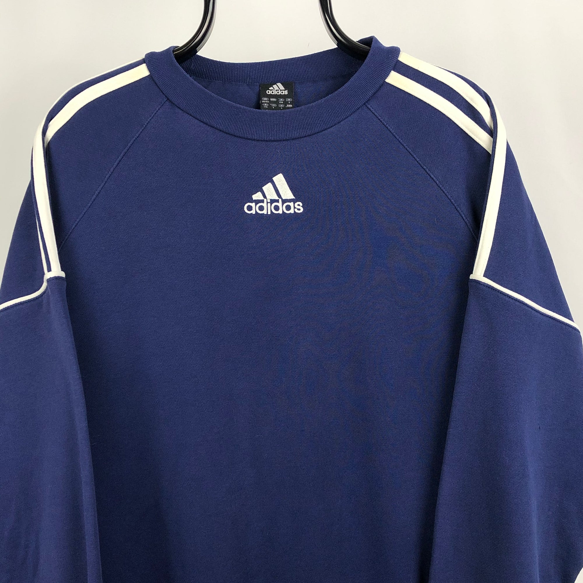 Vintage Adidas Embroidered Centre Logo in Navy - Men's Large/Women's XL