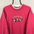 Vintage Penguins Embroidery Sweatshirt in Pink - Men's Medium/Women's Large