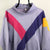 Vintage Colourblock Sweatshirt in Lilac/Pink - Men's Small/Women's Medium