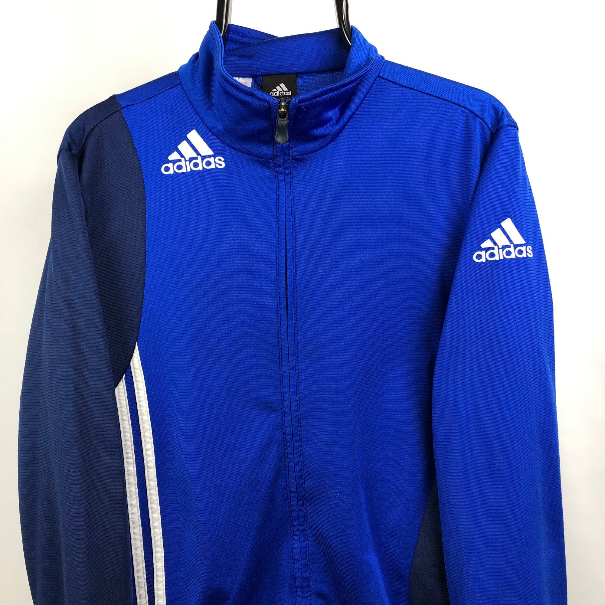 Adidas Track Jacket in Blue/Navy - Men's Medium/Women's Large