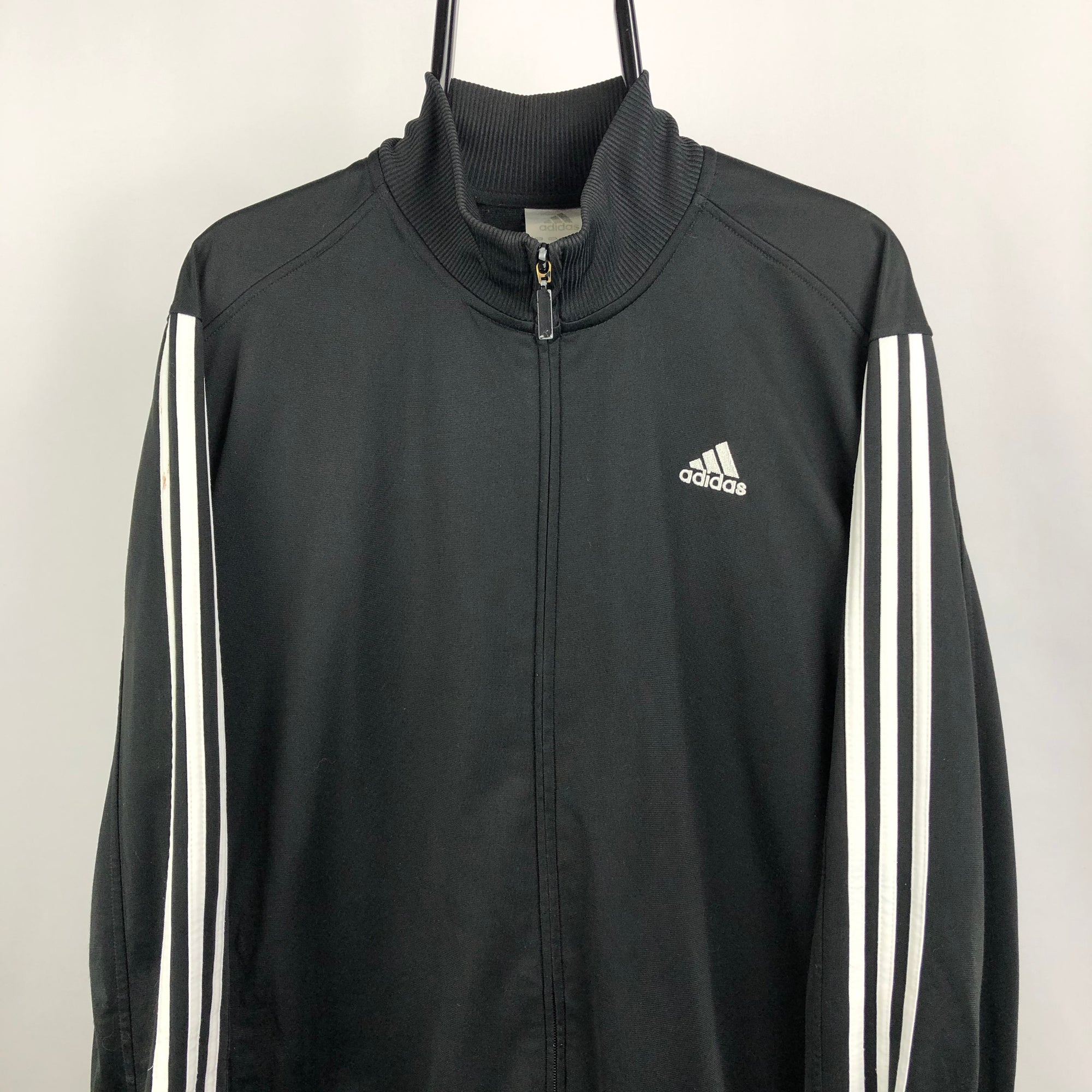 Adidas Track Jacket in Black/White - Men's Large/Women's XL