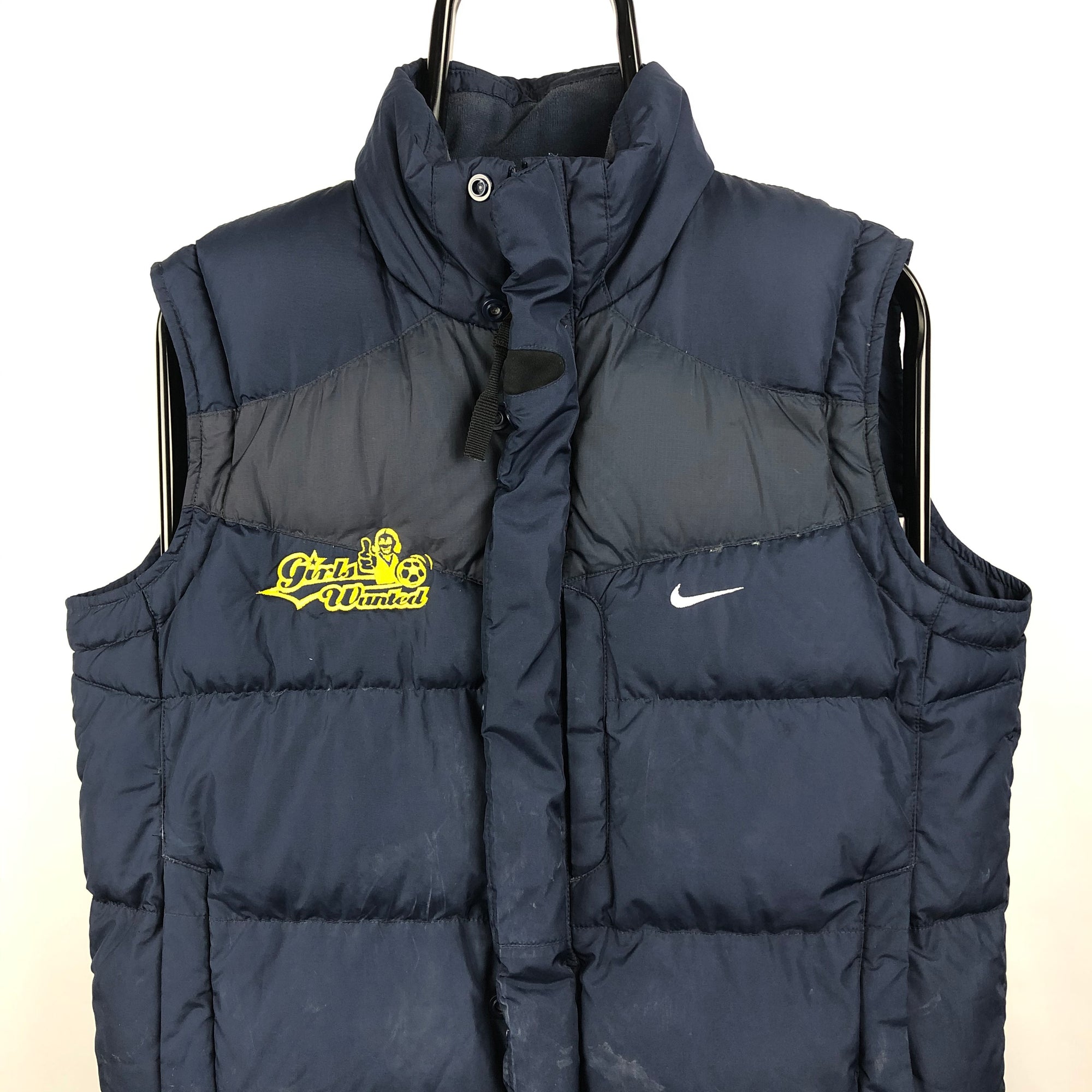 Vintage 00s Nike Gilet in Navy - Men's Small/Women's Medium