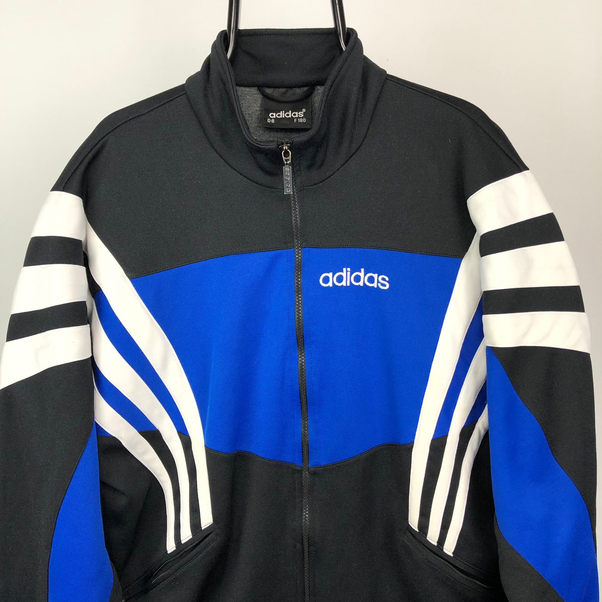 Vintage 90s Adidas Small Spellout Track Jacket - Men's Large/Women's XL