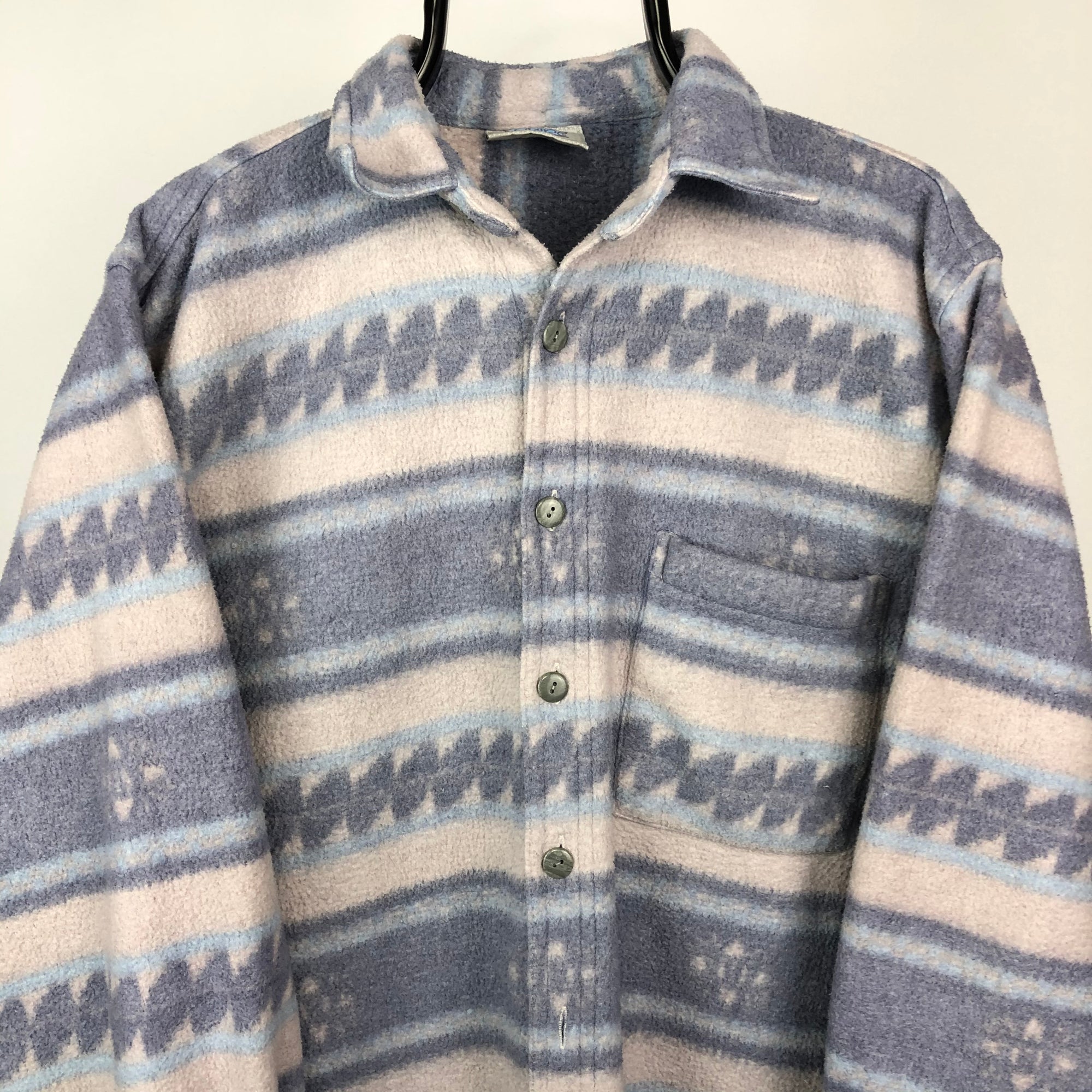 Vintage Pattern Fleece Shirt - Men's Medium/Women's Large
