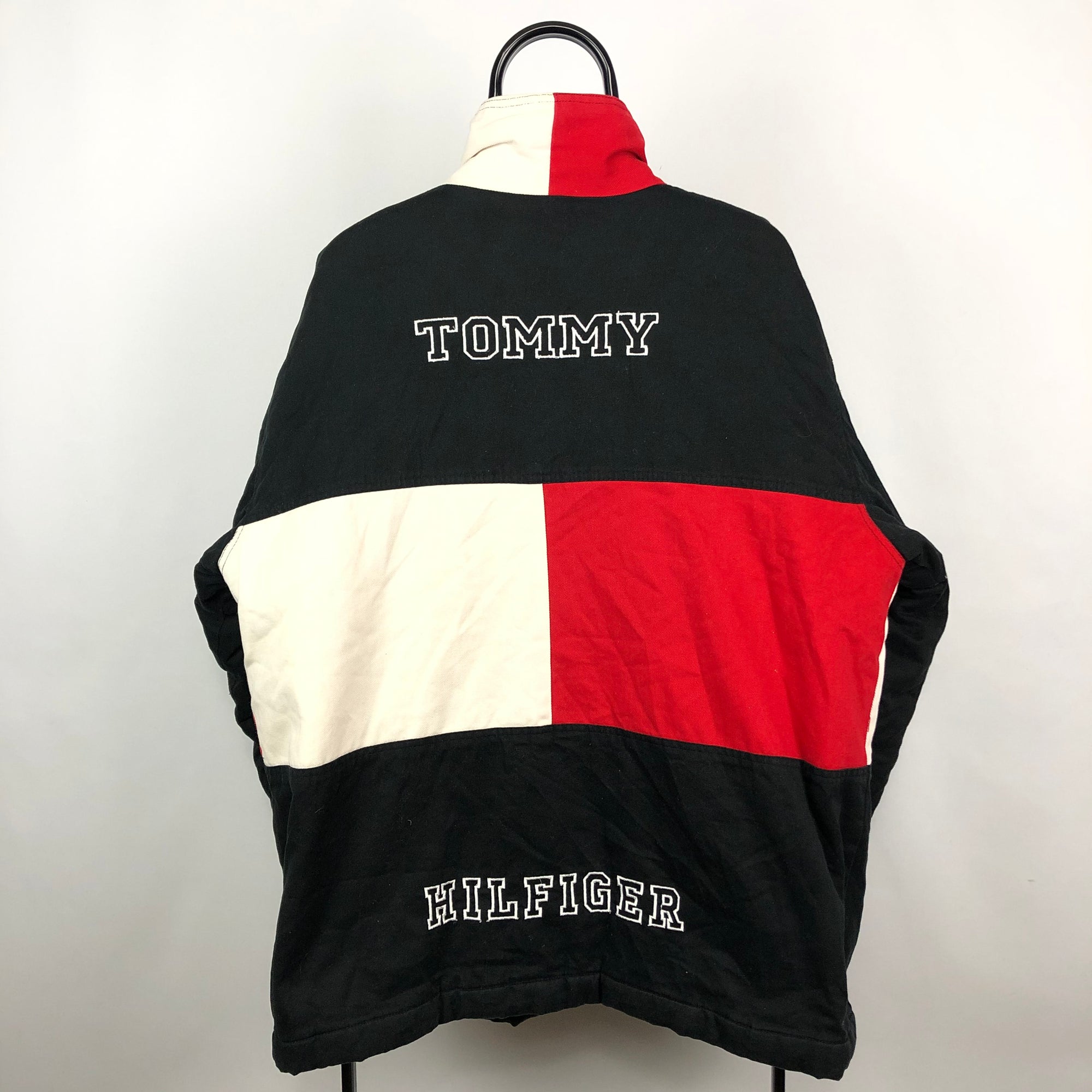 Vintage 90s Tommy Hilfiger Quilted Canvas Jacket - Men's Large/Women's XL
