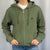 Nike Zip Up Hoodie in Olive Green - Women's Large/ Men's Small