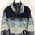 Vintage Snowflake Print Quilt-Lined Wool Jacket - Men's Large/Women's XL