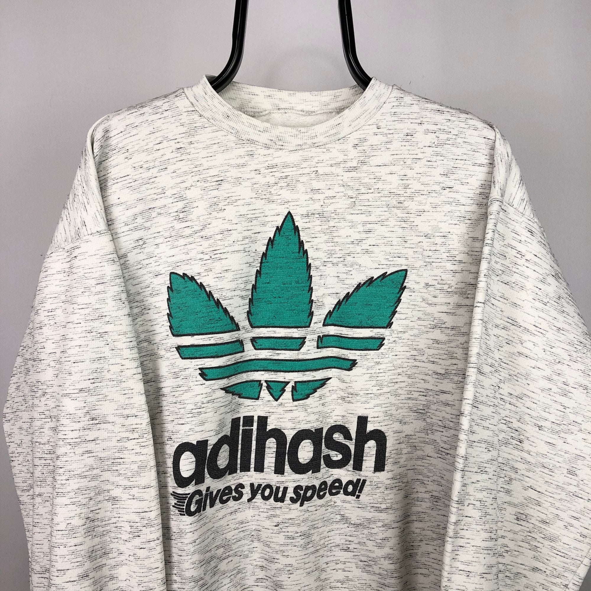 Vintage 'Adihash' Adidas Bootleg Sweatshirt - Men's Medium/Women's Large
