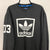 Adidas Spellout Sweatshirt in Black/White - Men's Large/Women's XL