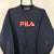 Vintage Fila Spellout Sweatshirt in Navy/Red - Men's Small/Women's Medium