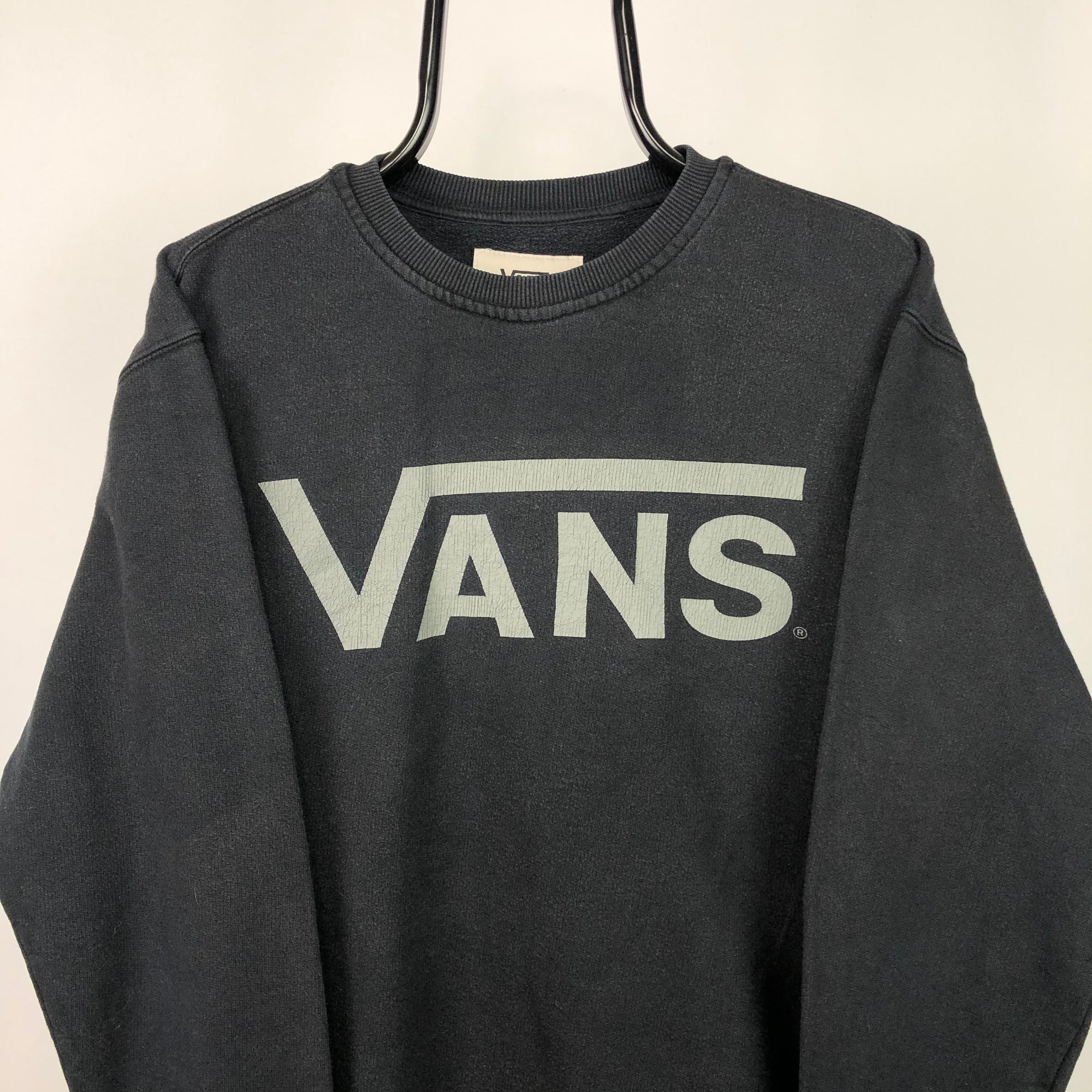 Vans Spellout Sweatshirt in Black - Men's Medium/Women's Large