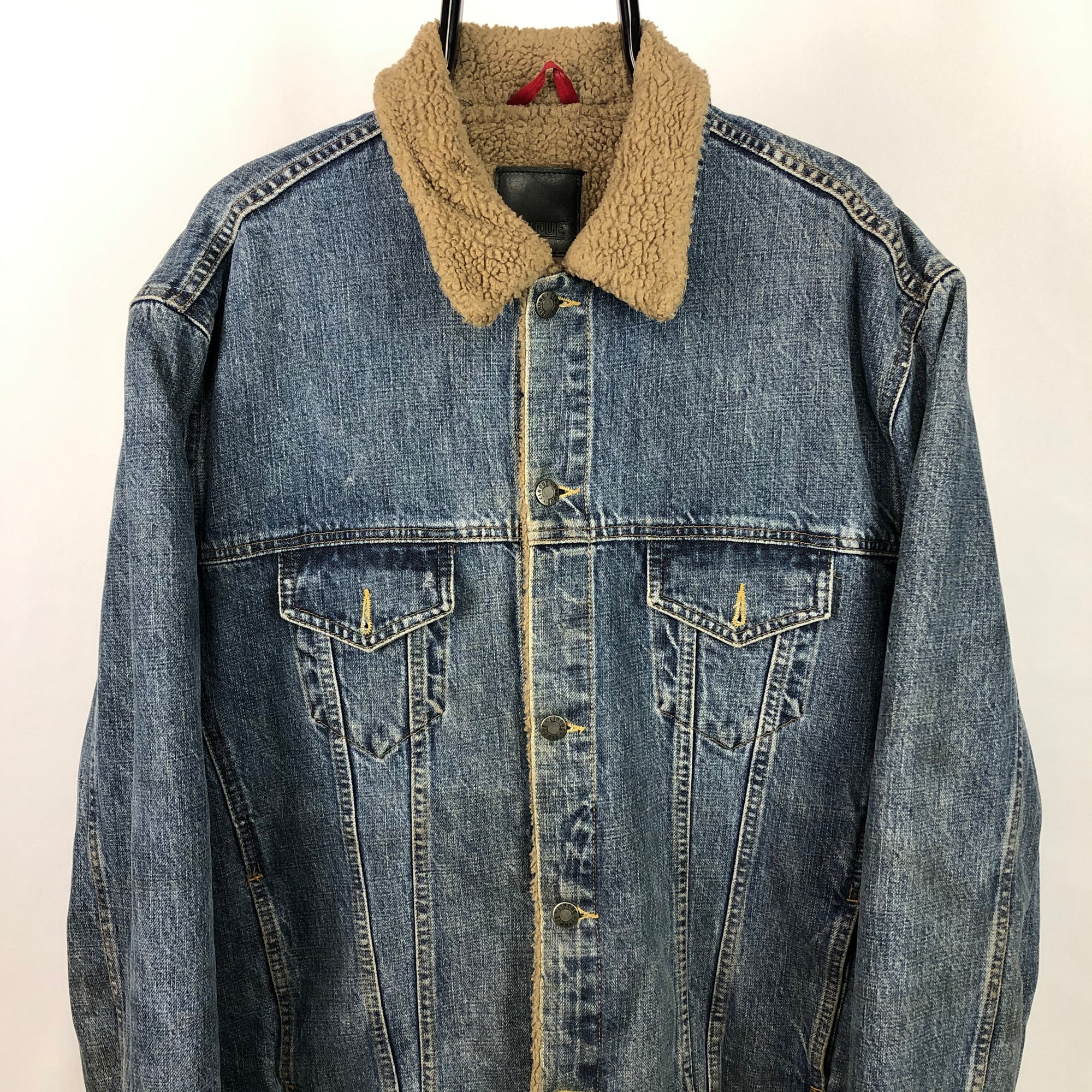 Vintage Sherpa Lined Denim Jacket - Men's XL/Women's XXL