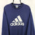 Vintage 90s Adidas Spellout Sweatshirt in Navy/White - Men's Large/Women's XL