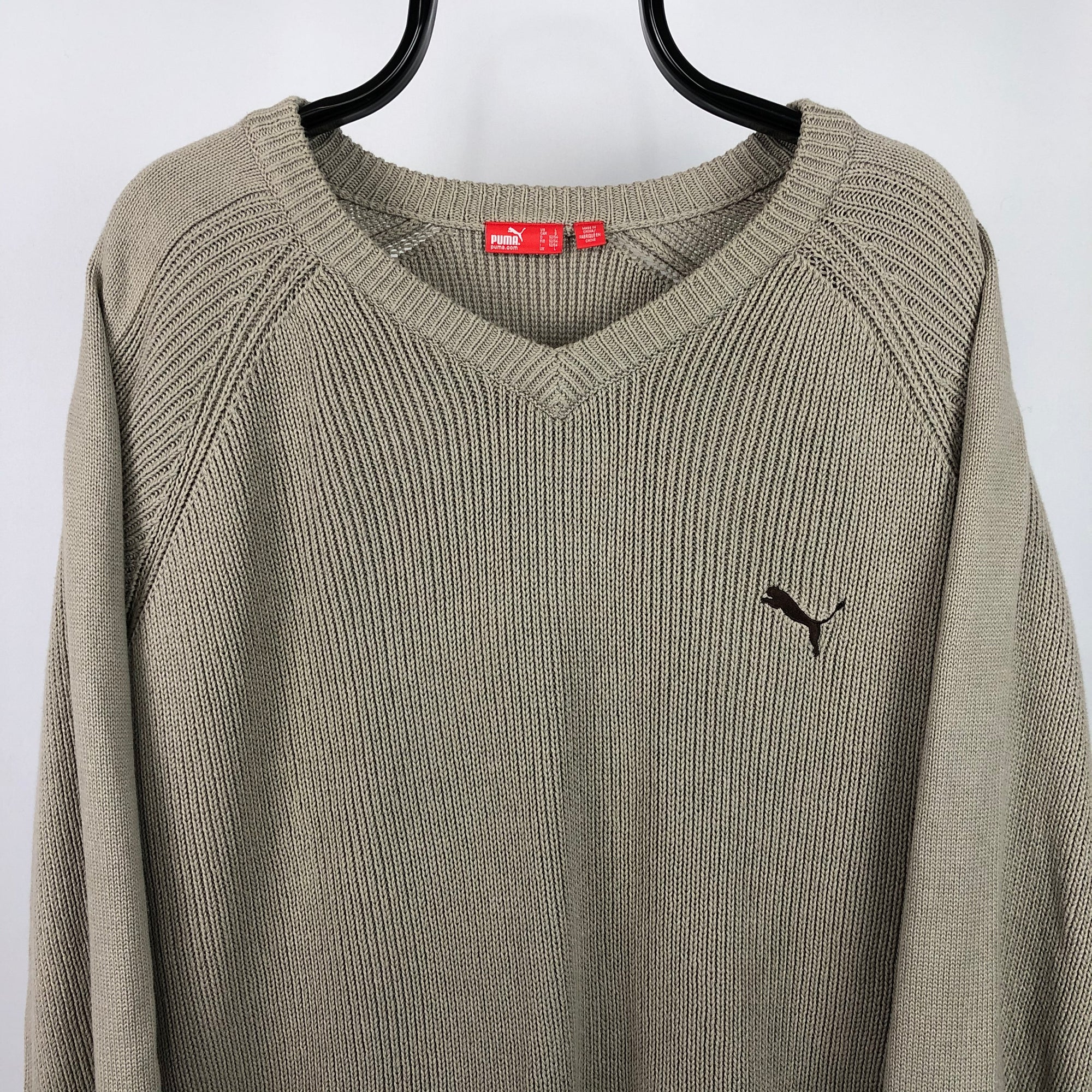 Puma Knit Sweater in Beige - Men's XL/Women's XXL