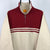 Vintage 1/4 Zip Sweatshirt in Beige/Red - Men's Large/Women's XL