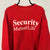 Vintage 90s 'Security' Sweatshirt in Red - Men's Large/Women's XL