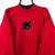 Vintage 90s Bear Embroidery Sweatshirt in Red - Men's Medium/Women's Large