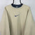 Vintage Nike Embroidered Centre Swoosh Sweatshirt in Beige - Men's Large/Women's XL