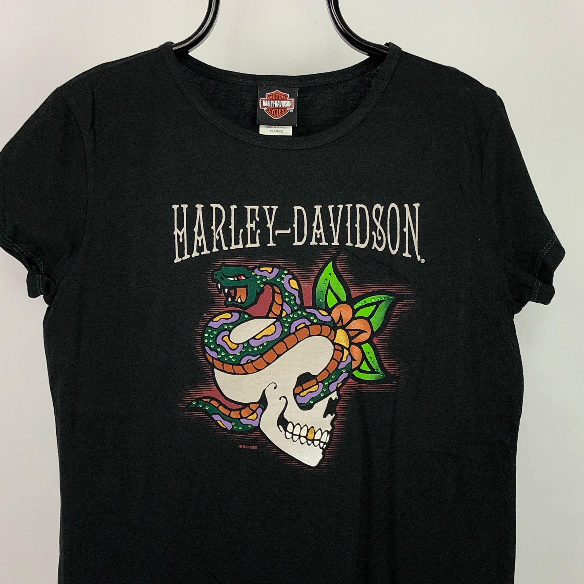 Harley Davidson Snake Skull Tee - Men's Small/Women's Large