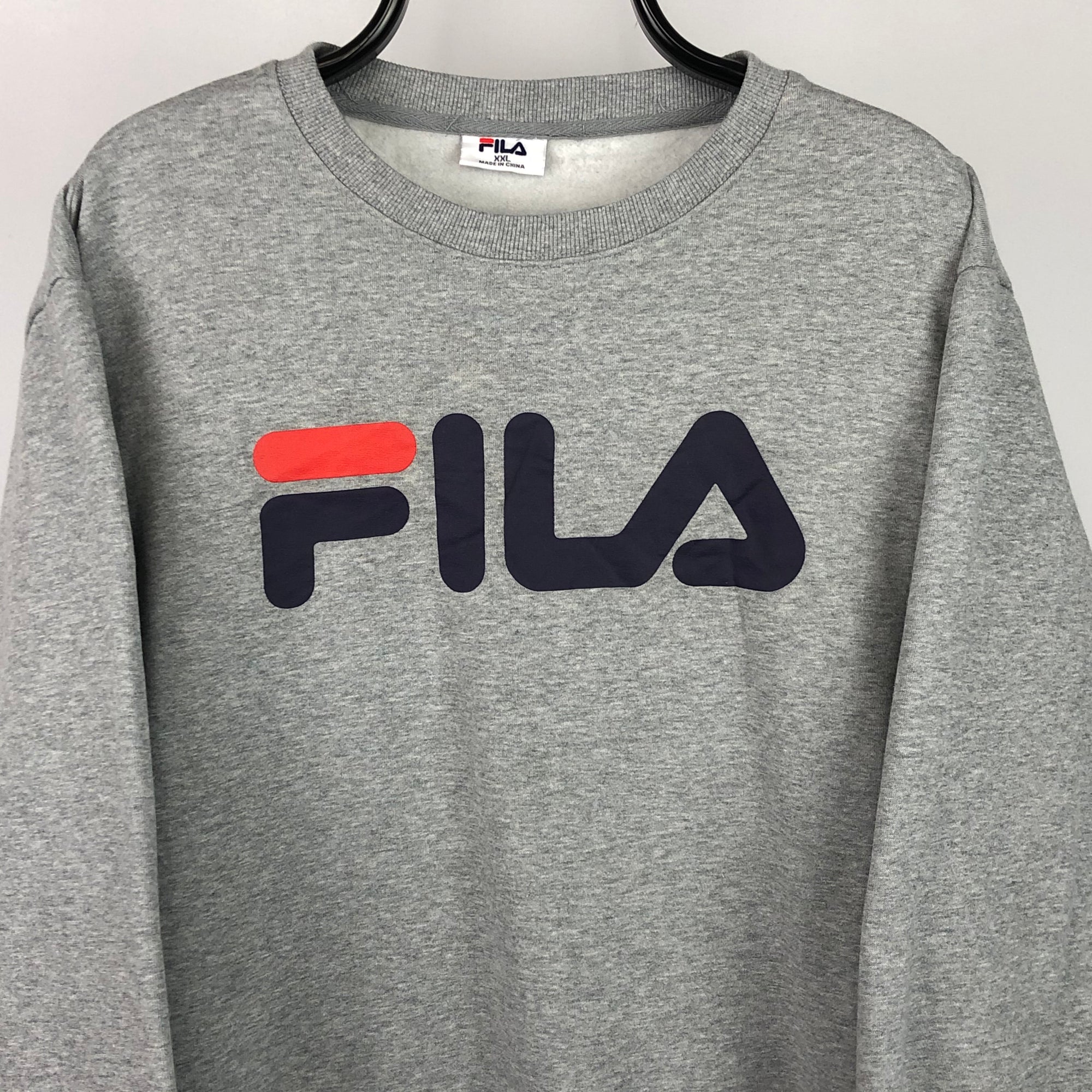 Fila Spellout Sweatshirt in Grey - Men's Large/Women's XL