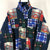 Vintage Crazy Print Button Up Fleece Shirt - Men's Large/Women's XL