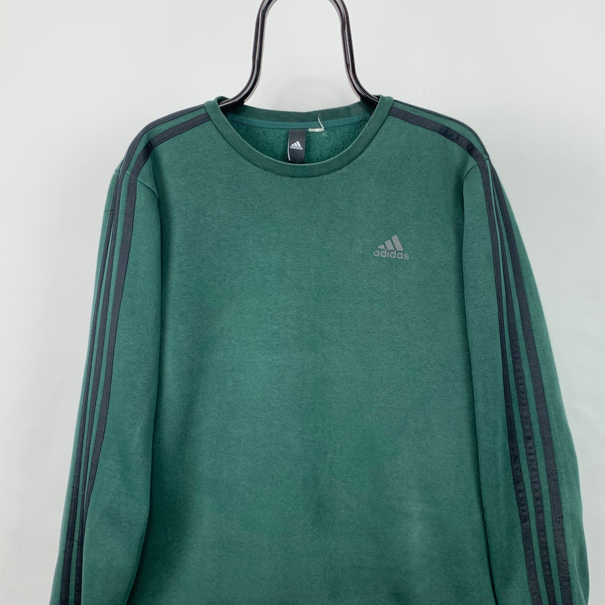 Adidas Small Logo Sweatshirt in Dark Green - Men's Small/Women's Large