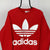 Adidas Big Logo Heavy Knit Sweatshirt in Red - Men's Small/Women's Medium