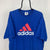 Vintage Adidas Spellout Tee in Blue/Red - Men's Large/Women's XL