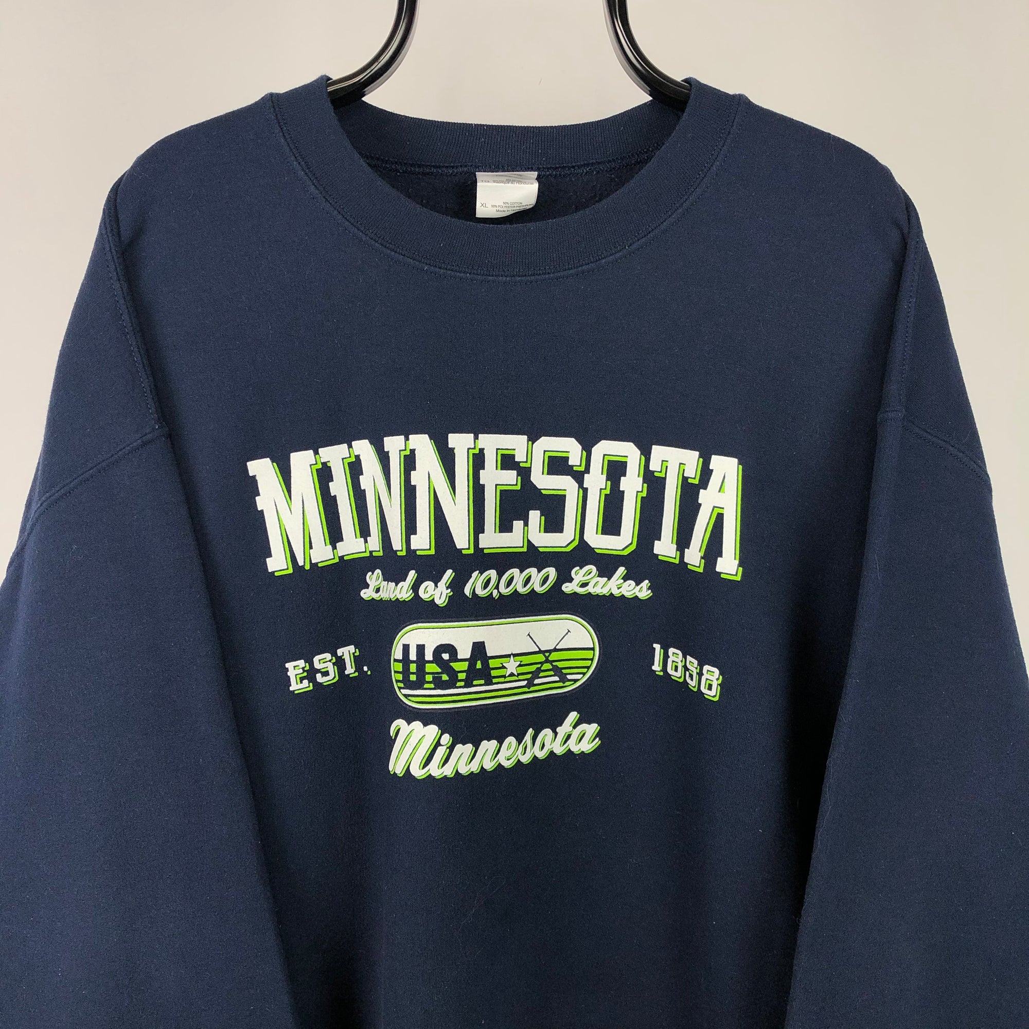 Vintage Minnesota College Sweatshirt in Navy - Men's Large/Women's XL