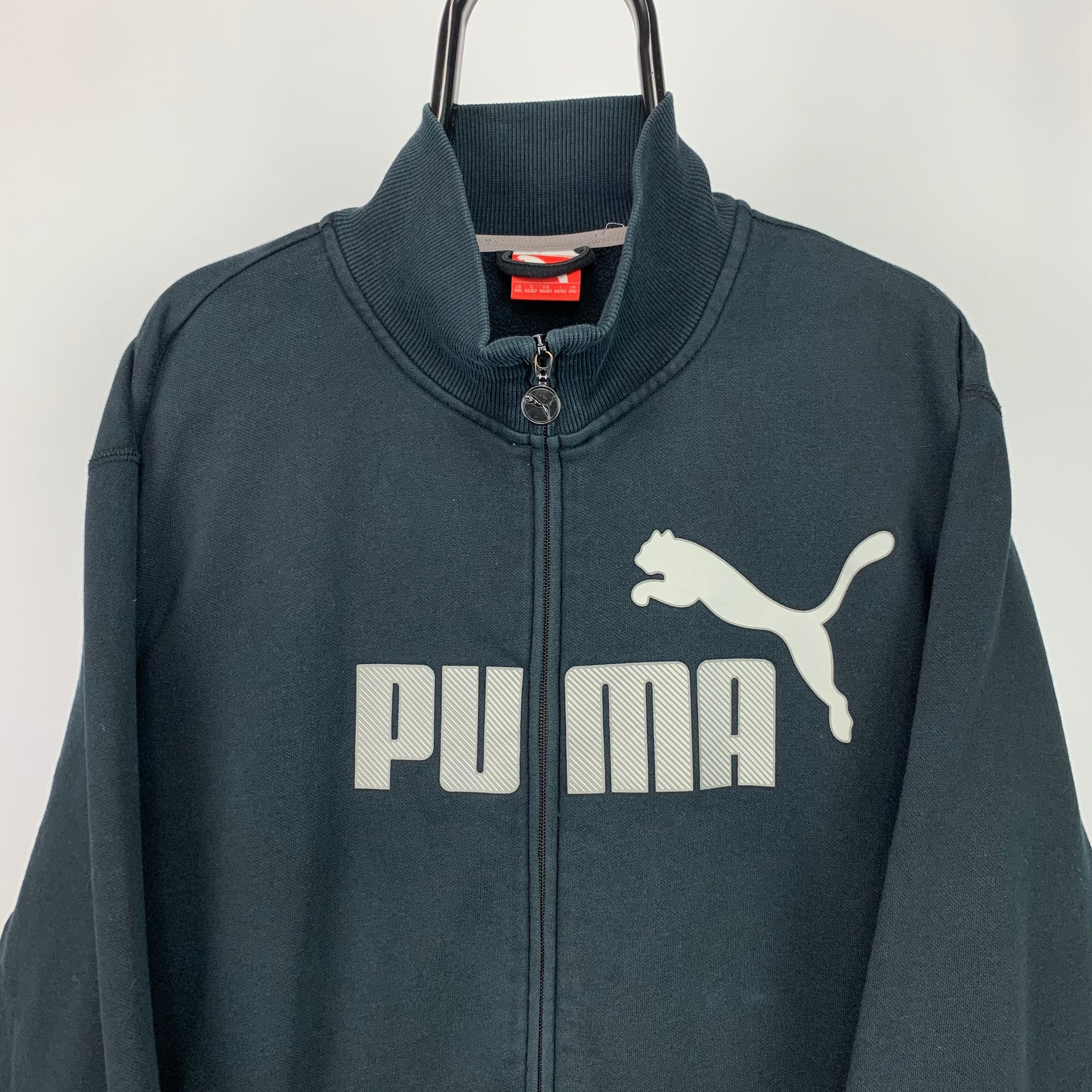 Puma Spellout Zip Sweatshirt in Black - Men's XXL/Women's XXXL