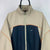 Vintage Nike Track Jacket in Khaki/Navy - Men's Large/Women's XL
