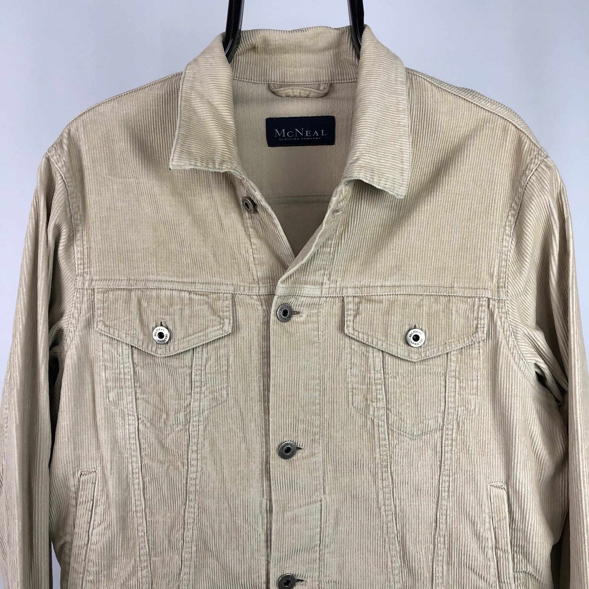 Corduroy Shirt Jacket in Beige - Men's Small/Women's Medium