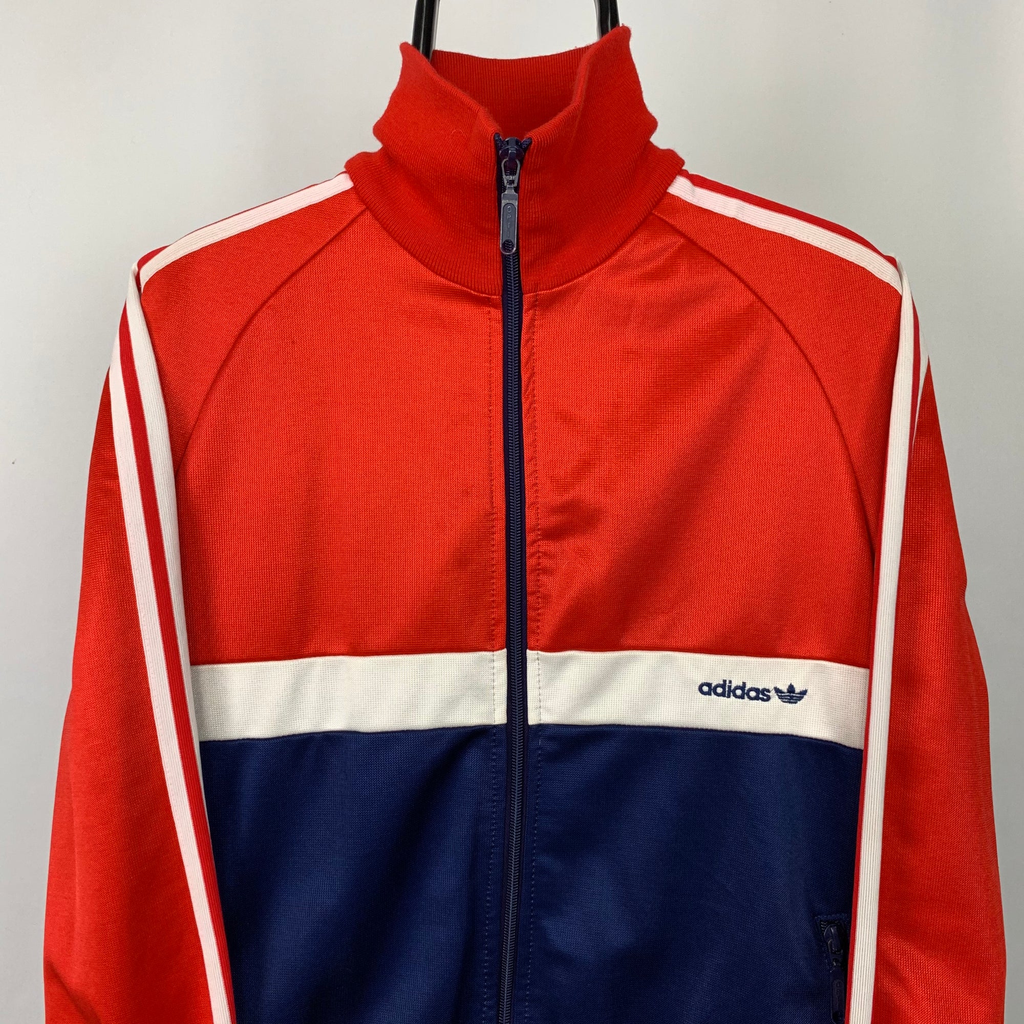 Vintage 90s Adidas Track Jacket in Red/White/Navy - Men's Small/Women's Medium