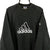 Vintage 90s Adidas Spellout Sweatshirt in Black/White - Men's Large/Women's XL