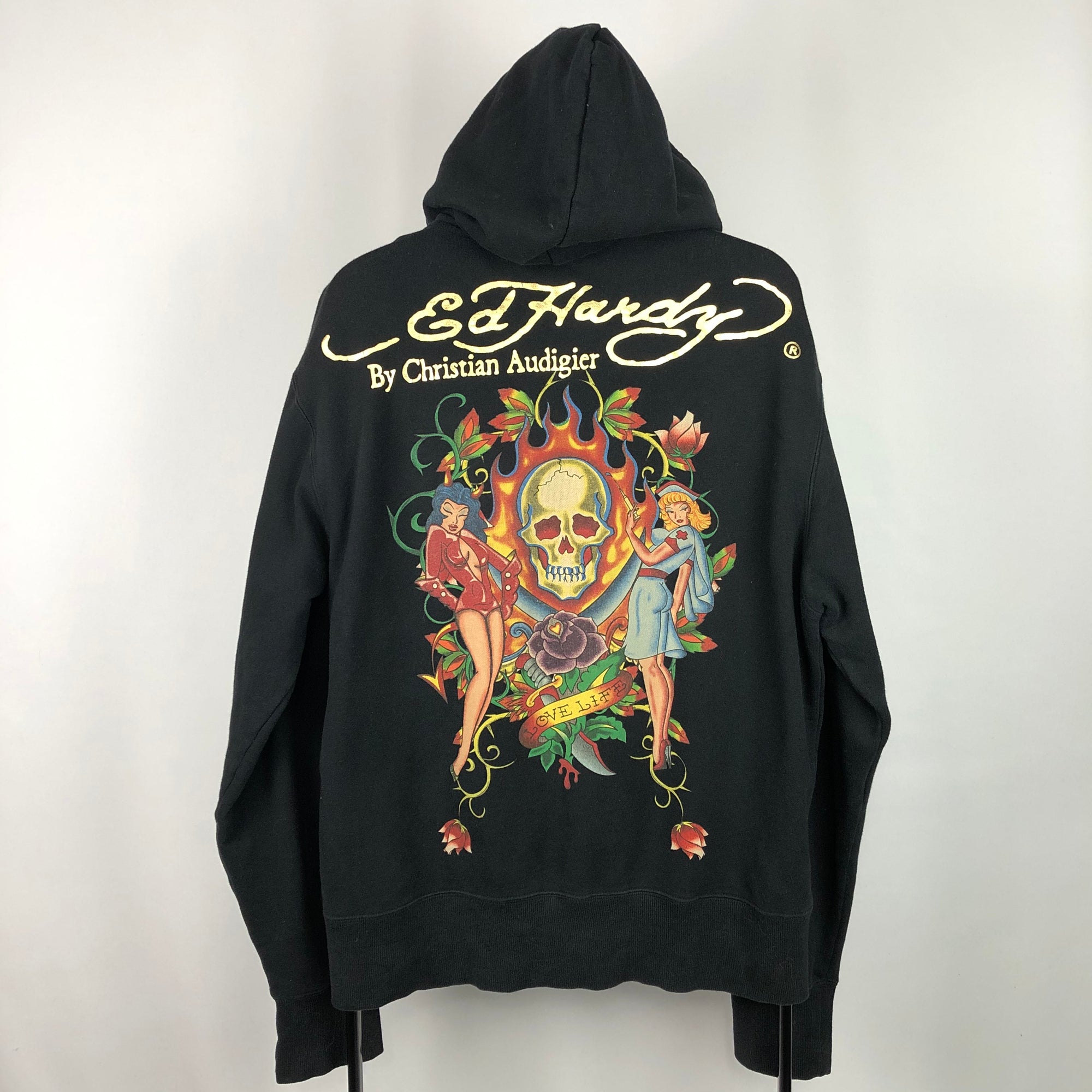 YZK Ed Hardy Zip Hoodie - Men's Large/Women's XL