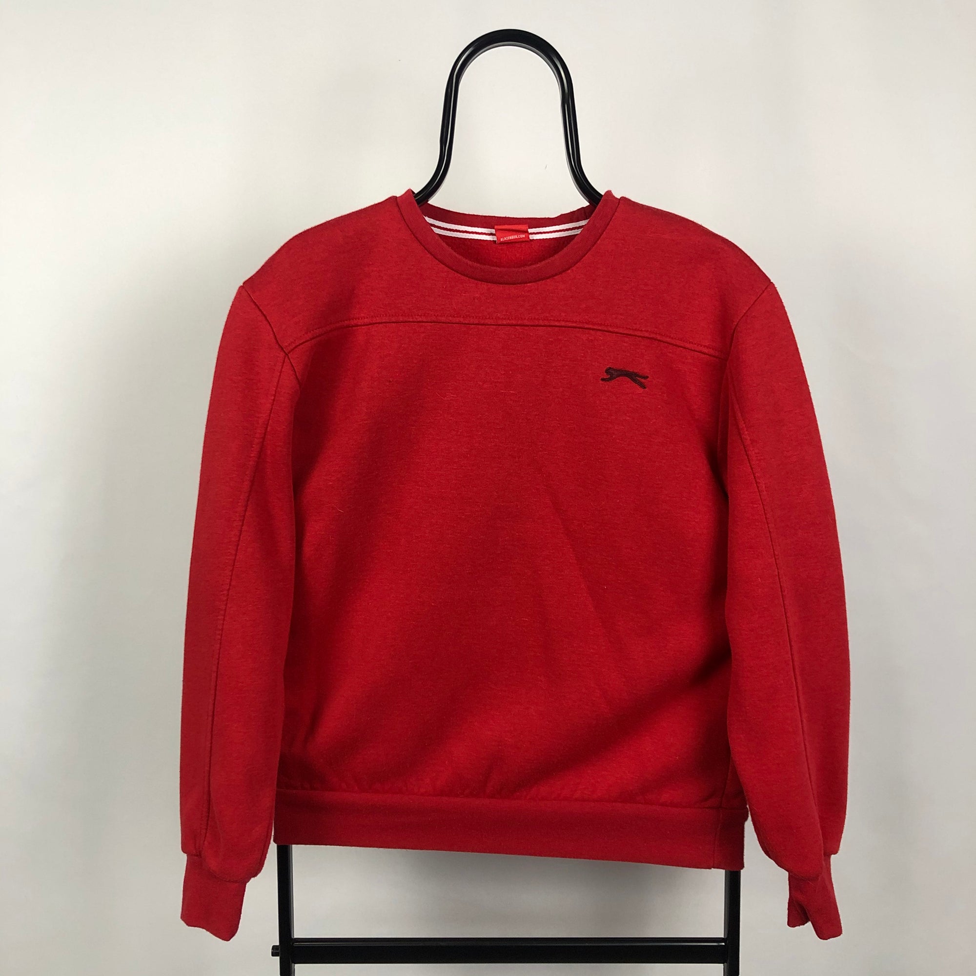 Vintage Slazenger Sweatshirt in Red - Women's Small