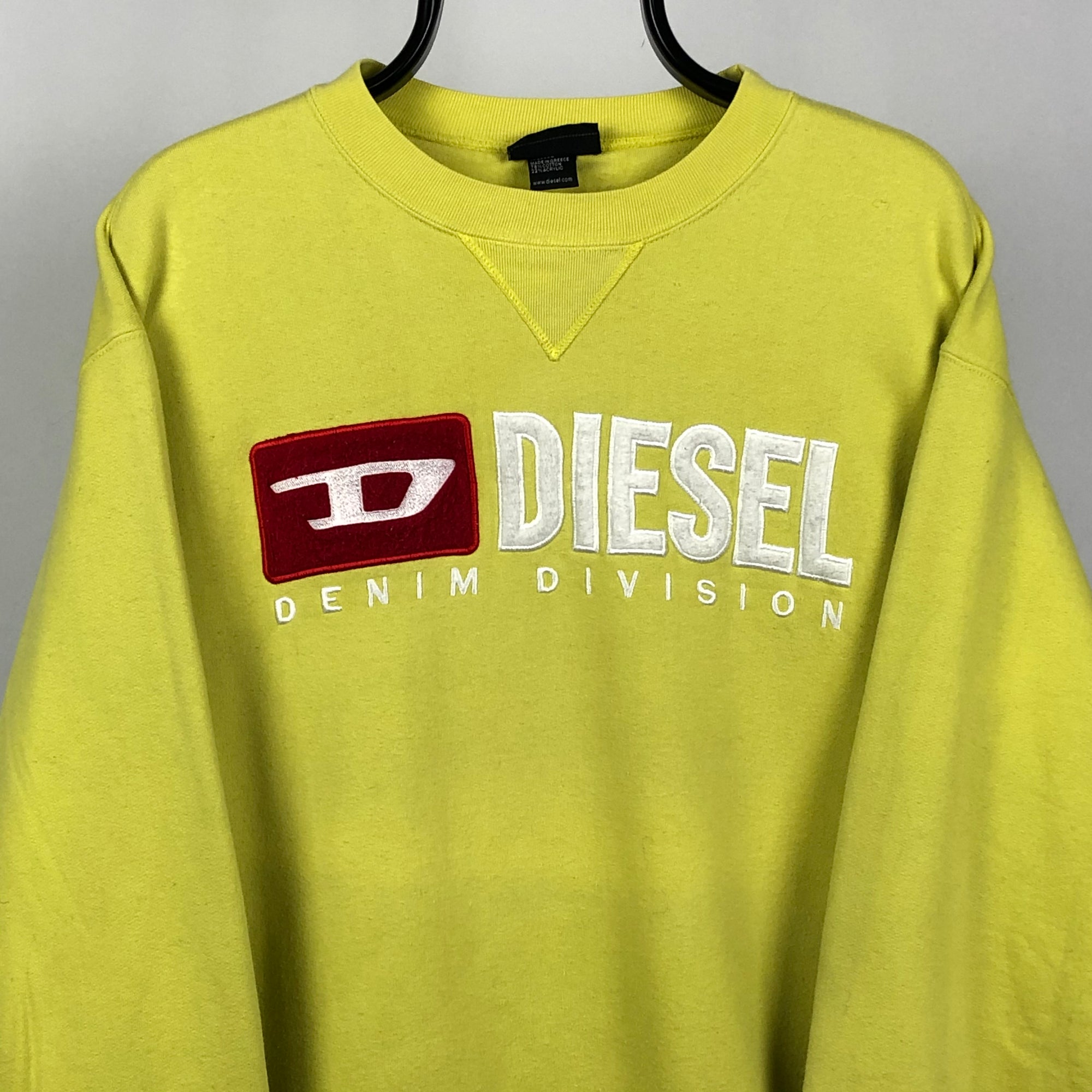 Diesel Spellout Sweatshirt in Yellow - Men's XL/Women's XXL