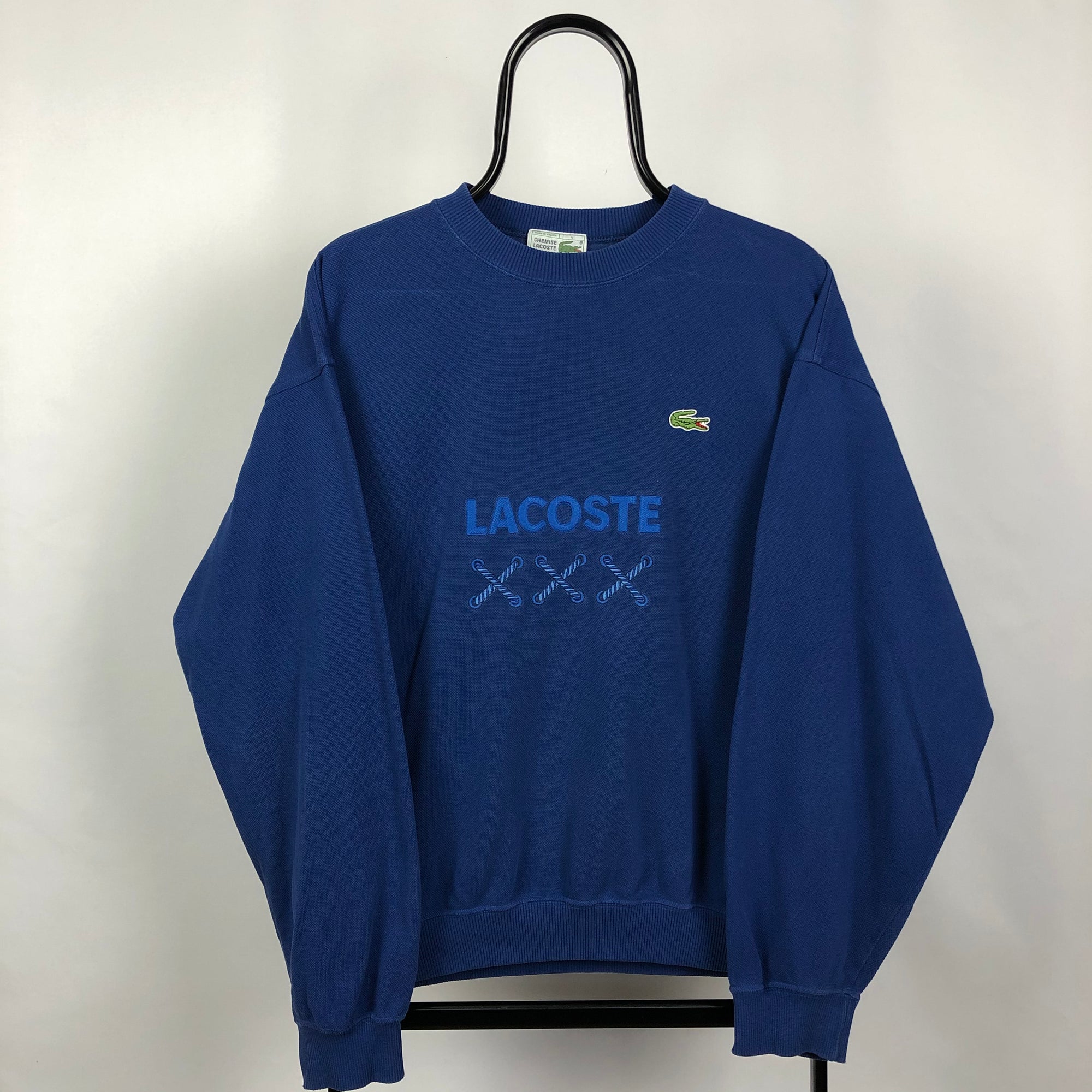 Vintage Lacoste Spellout Sweatshirt - Men's Medium/Women's Large
