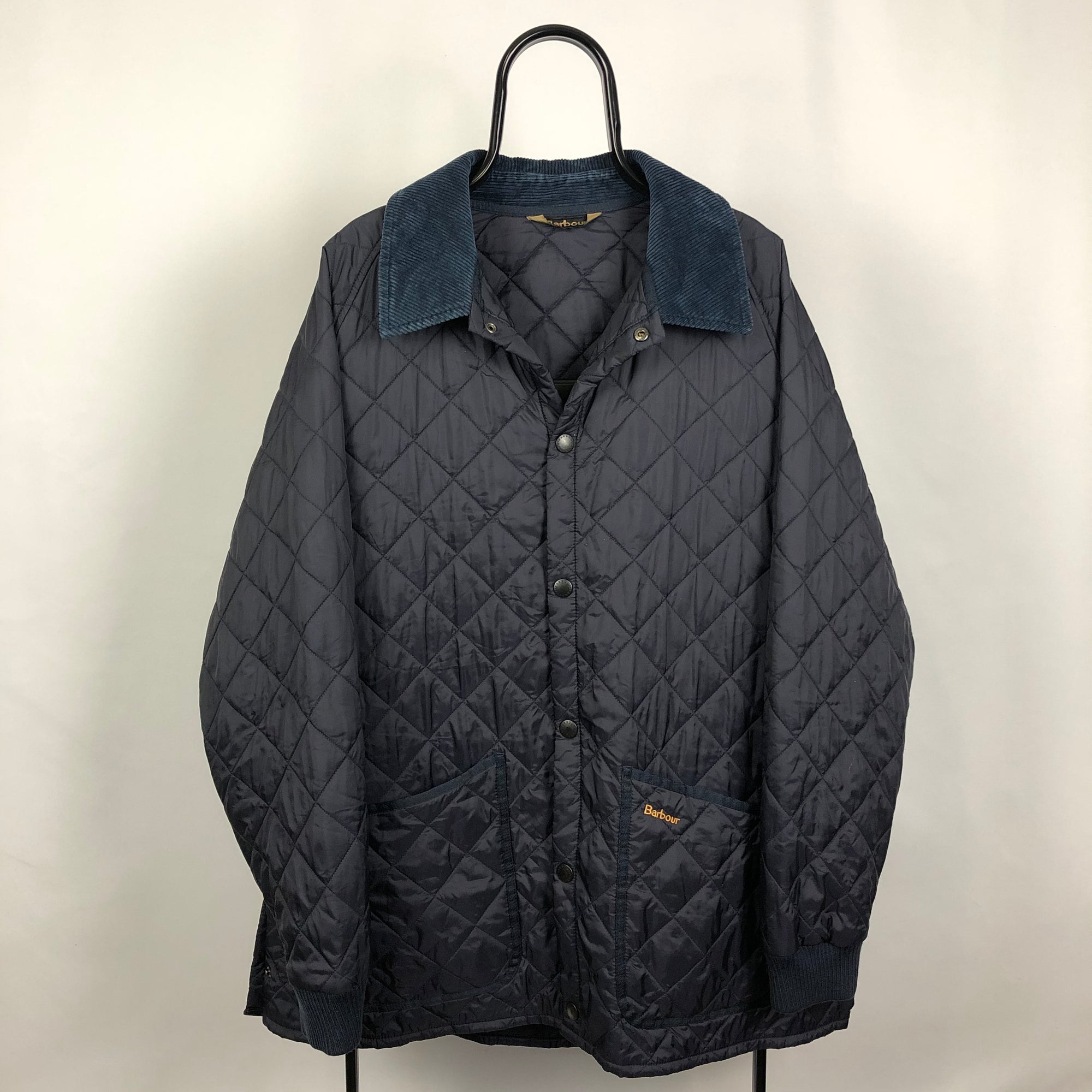 Vintage Navy Barbour Quilted jacket - Men's XL/Women's XXL