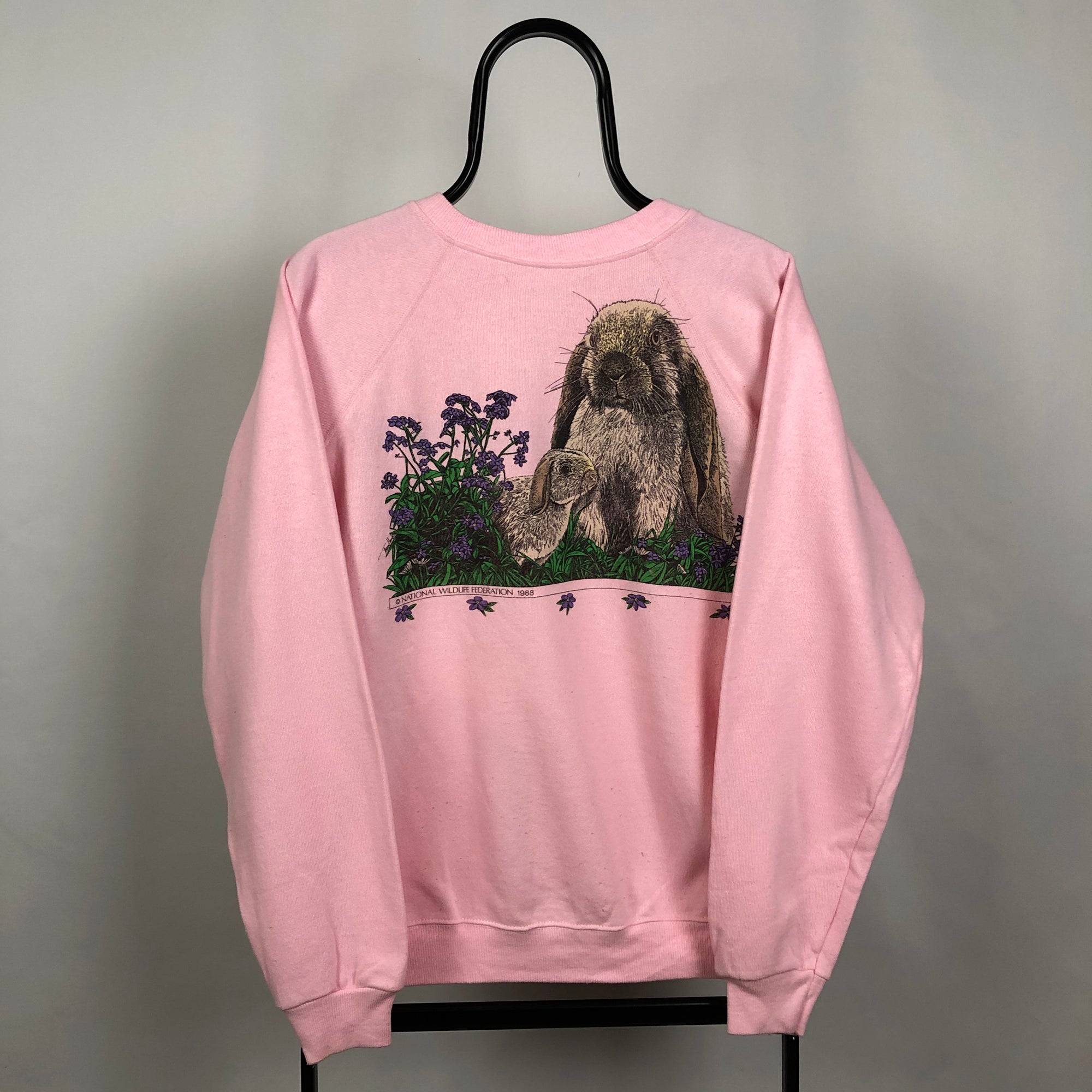 Vintage National Wildlife Federation 1988 Bunny Sweatshirt - Women's Large/Men's Large