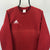Adidas Embroidered Small Logo Sweatshirt in Red - Men's Small/Women's Medium