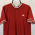 Adidas Embroidered Small Logo Tee in Burnt Red - Men's Medium/Women's Large