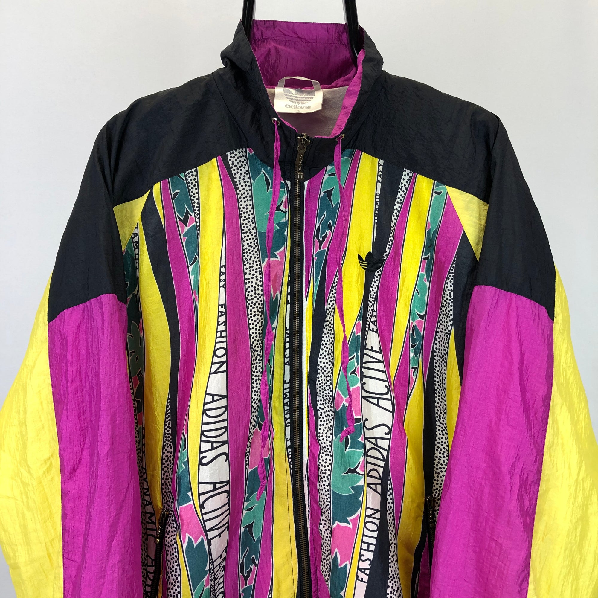 Vintage 80s Adidas Crazy Pattern Track Jacket - Men's Large/Women's XL