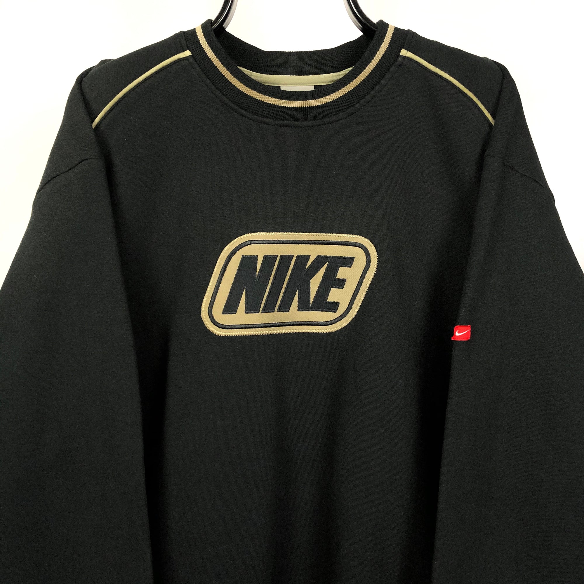 *DEADSTOCK* Nike Spellout Sweatshirt in Black/Gold - Men's XL/Women's XXL