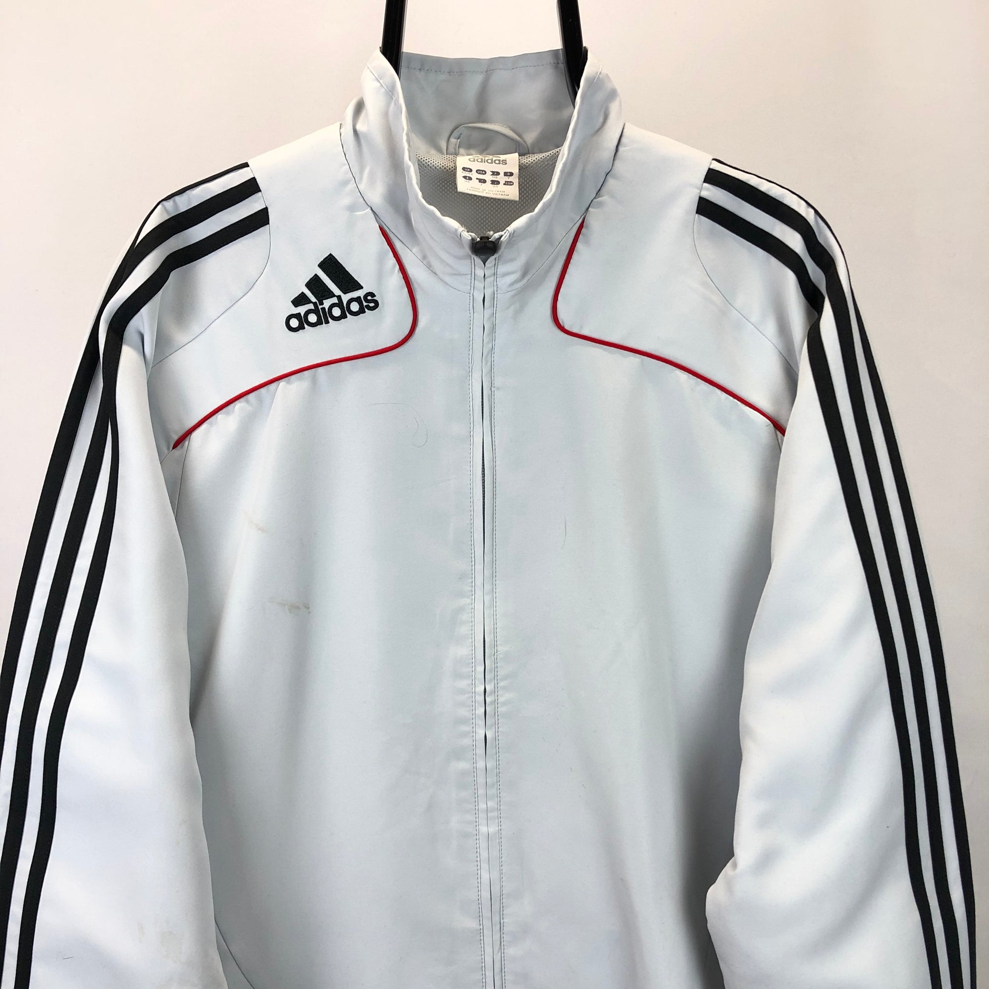 Adidas Track Jacket in Stone/Red/Black - Men's Large/Women's XL