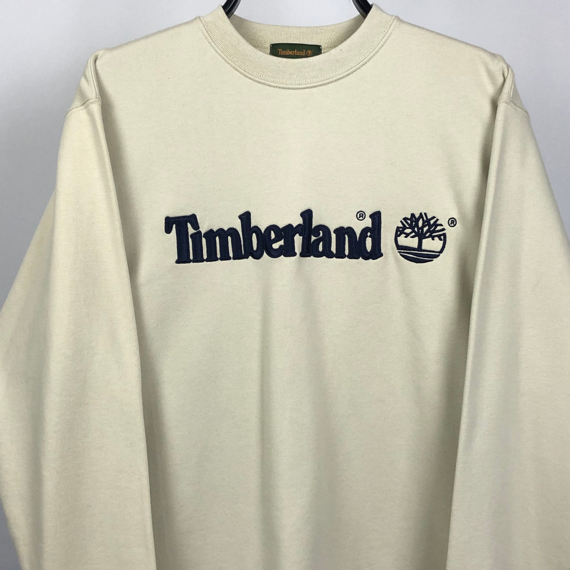 Timberland Spellout Sweatshirt in Beige - Men's Medium/Women's Large